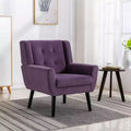 Okak Accent Chairs for Bedroom, Modern Soft Leather Material Ergonomics Accent Chair Living Room Chair, with Black Legs For Indoor Home