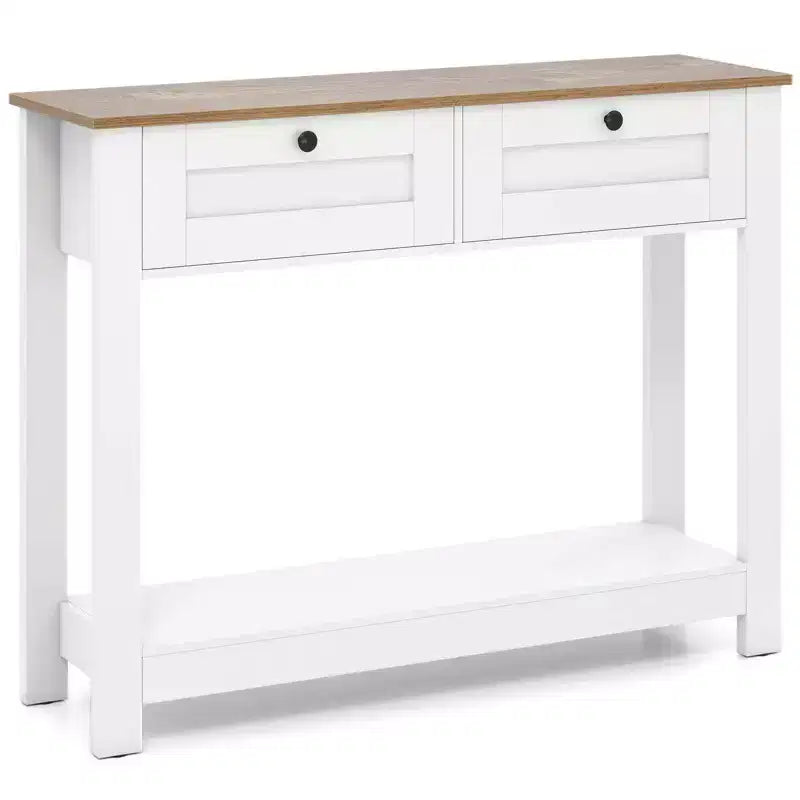 Console Table with 2 Drawers 42 Long Entryway Table with Storage Shelf