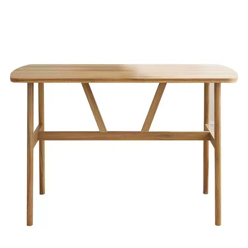 47in Modern Rectangular Wood Dining Table Metal Frame Fits 4-6 People for Kitchen Dining Room Dark Walnut