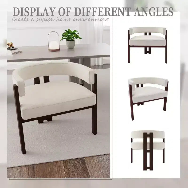 47in Modern Rectangular Wood Dining Table Metal Frame Fits 4-6 People for Kitchen Dining Room Dark Walnut