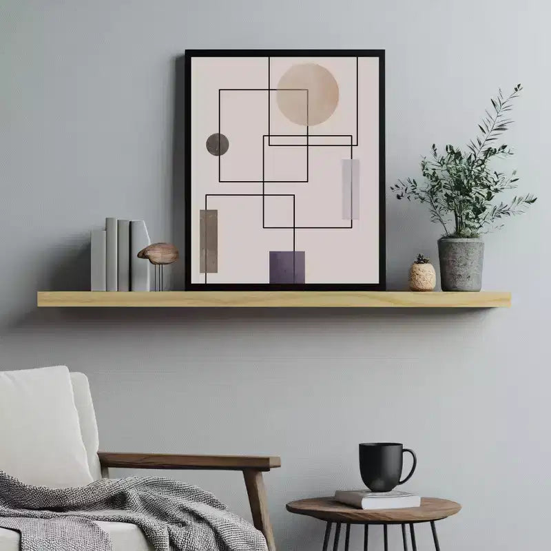 2 Pack 35 Solid Wood Floating Shelves - for Bathroom Decor, Books, Bedroom & Living Room
