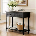 GDFStudio Darren Traditional Entryway Console Table with 2 Drawers and Bottom Shelf