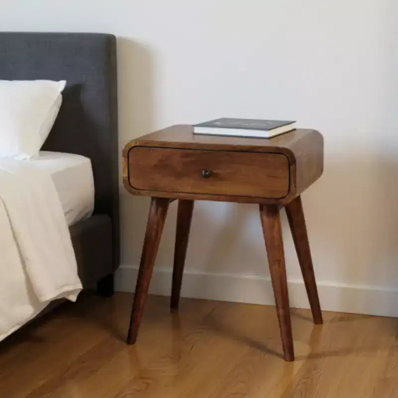 22 Chestnut Solid Wood One Drawer Nightstand