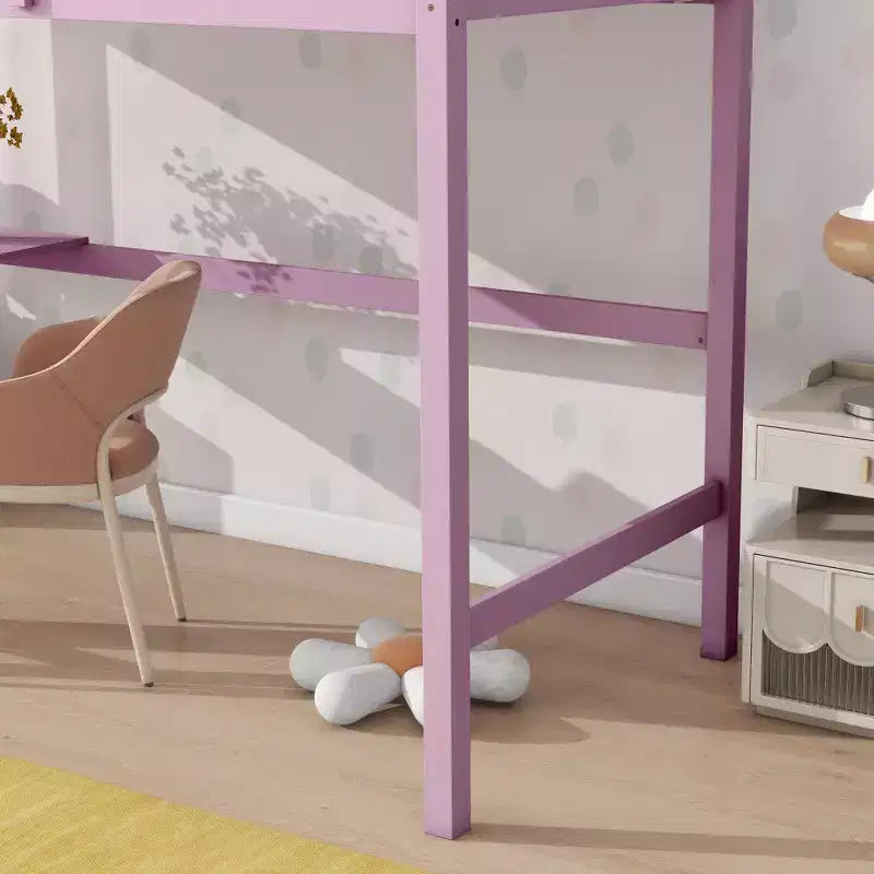 Twin Bed Frame Upholstered Faux Leather Kid-Friendly No Box Spring Needed
