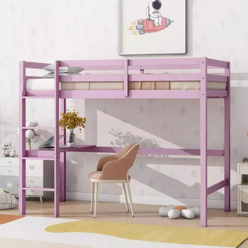 Twin Bed Frame Upholstered Faux Leather Kid-Friendly No Box Spring Needed
