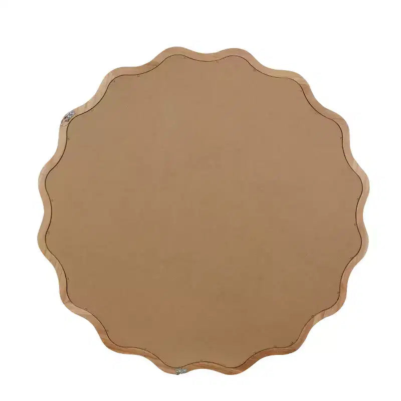 Specchio da Parete Rotondo Decorativo con Design Ondulato, Specchio Moderno d'Accento per Camera da Letto, Bagno, Soggiorno, Ingresso