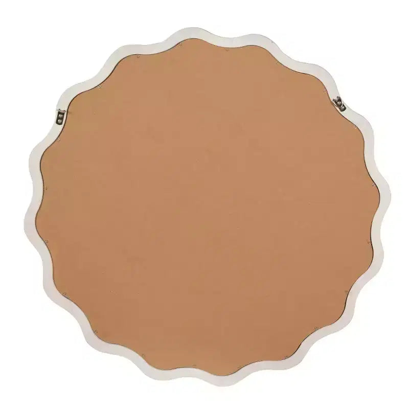 Specchio da Parete Rotondo Decorativo con Design Ondulato, Specchio Moderno d'Accento per Camera da Letto, Bagno, Soggiorno, Ingresso