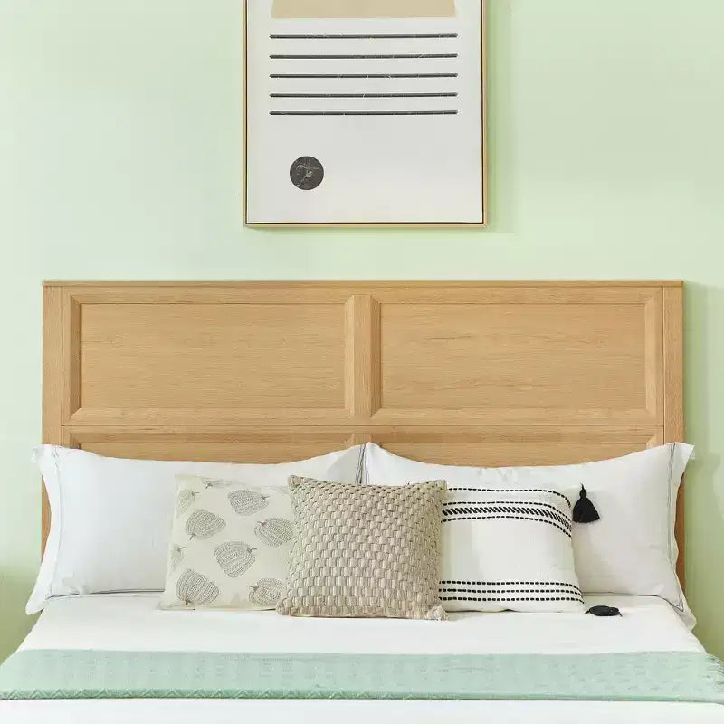 Queen/King Platform Bed Frame with Drawers, Storage Bench & 3D Geometric Headboard