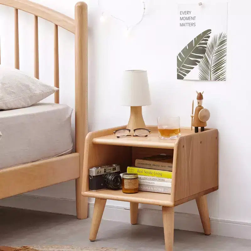 Pure Solid Wood Natural Solid Wood Nightstand for Bedroom Living Room