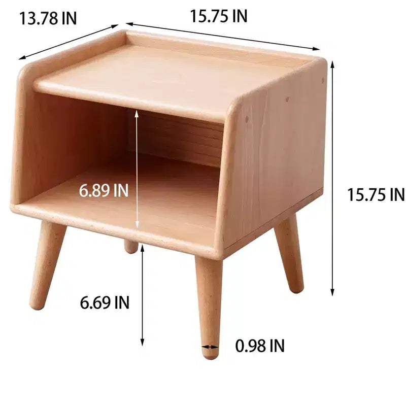 Pure Solid Wood Natural Solid Wood Nightstand for Bedroom Living Room