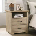 USB Charging 2 Drawer Nightstand for Bedroom Living Room
