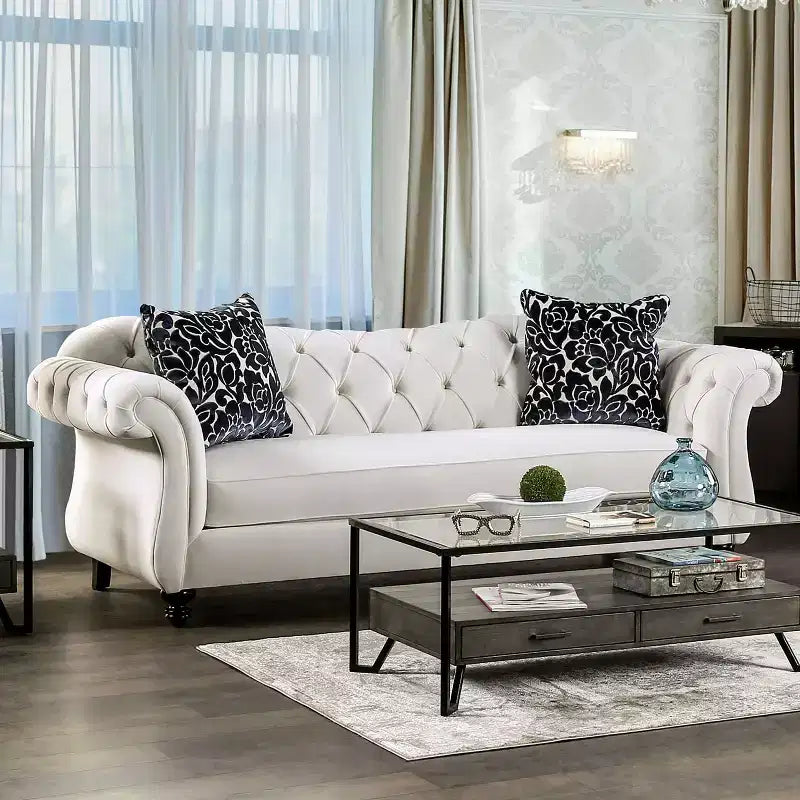 Brushwood Button Tufted Sofa