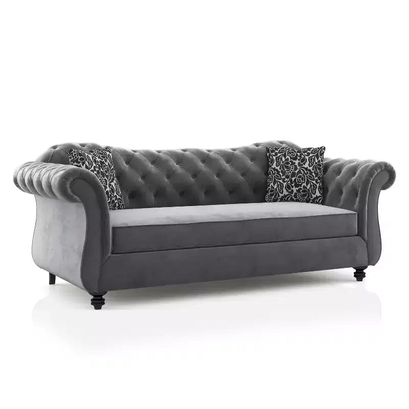 Brushwood Button Tufted Sofa
