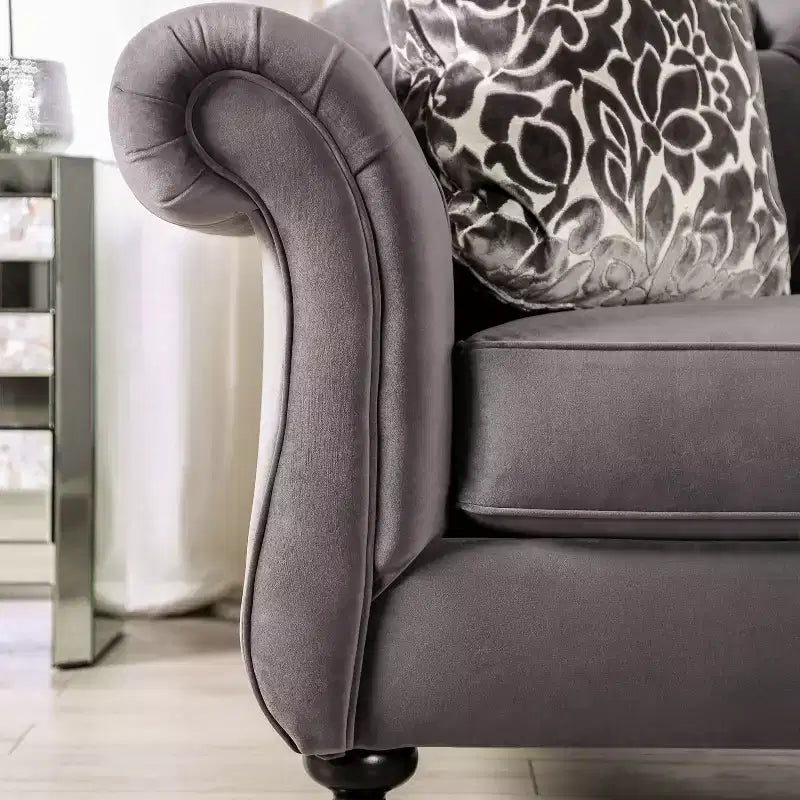 Brushwood Button Tufted Sofa