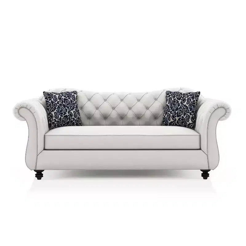 Brushwood Button Tufted Sofa