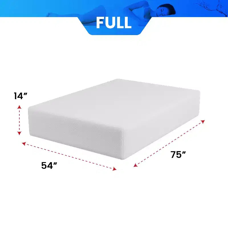 14 inch Mattress Gel Memory Foam Mattress for Cool Sleep & Pressure Relief/CertiPUR-US Certified/Bed-in-a-Box/Pressure Relieving