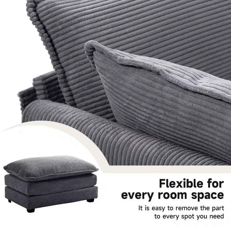 78'' Upholstered Corduroy Reception Loveseat