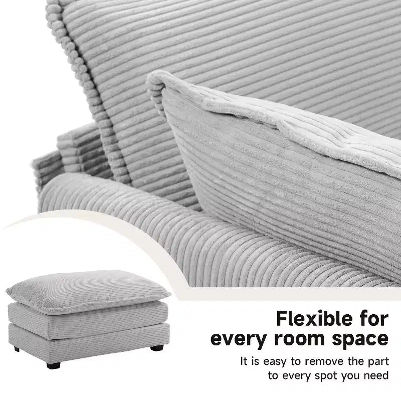 78'' Upholstered Corduroy Reception Loveseat
