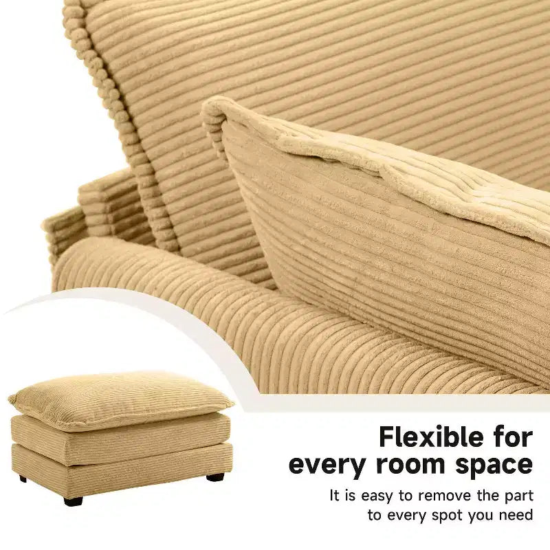 78'' Upholstered Corduroy Reception Loveseat