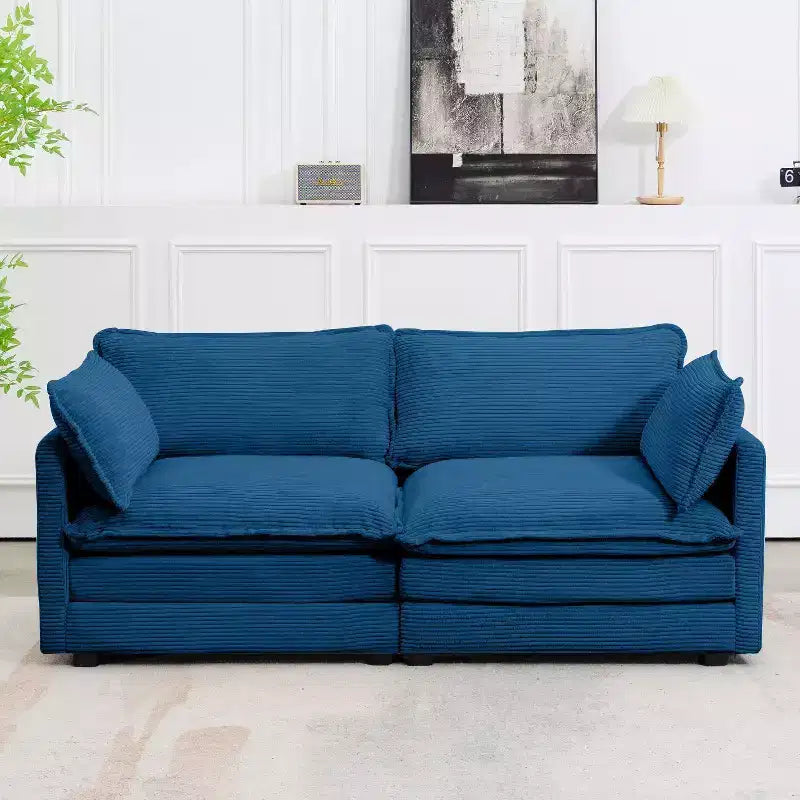 78'' Upholstered Corduroy Reception Loveseat