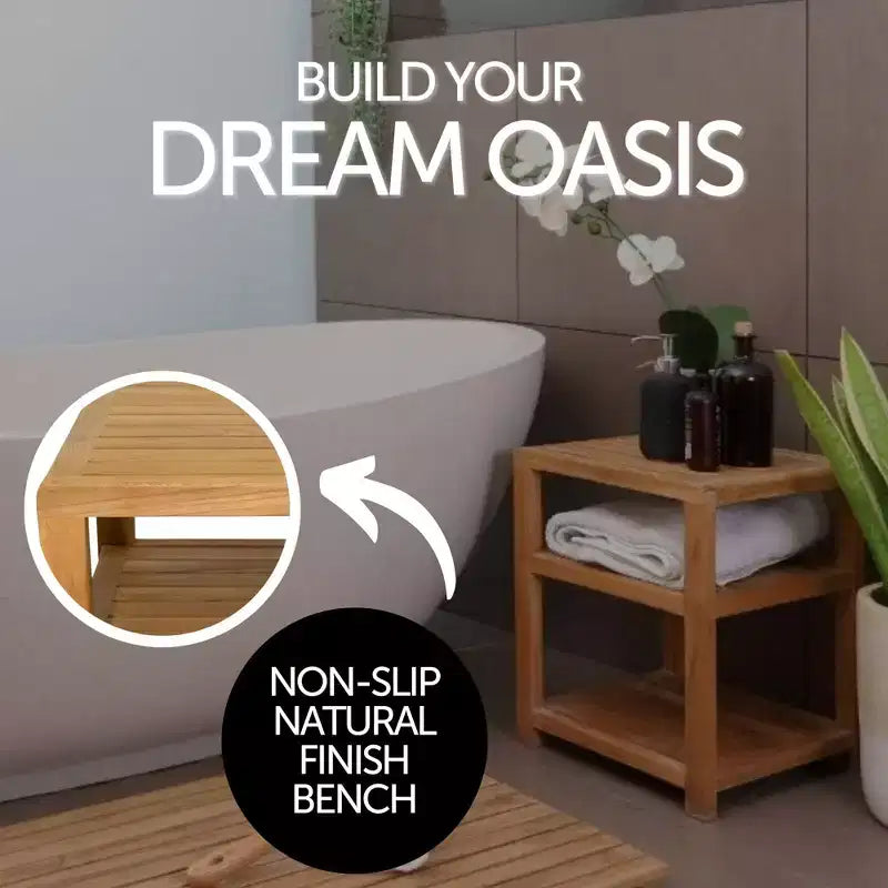 14 Natural Spa/Bathroom - Under Sink - Storage Bench - Beige
