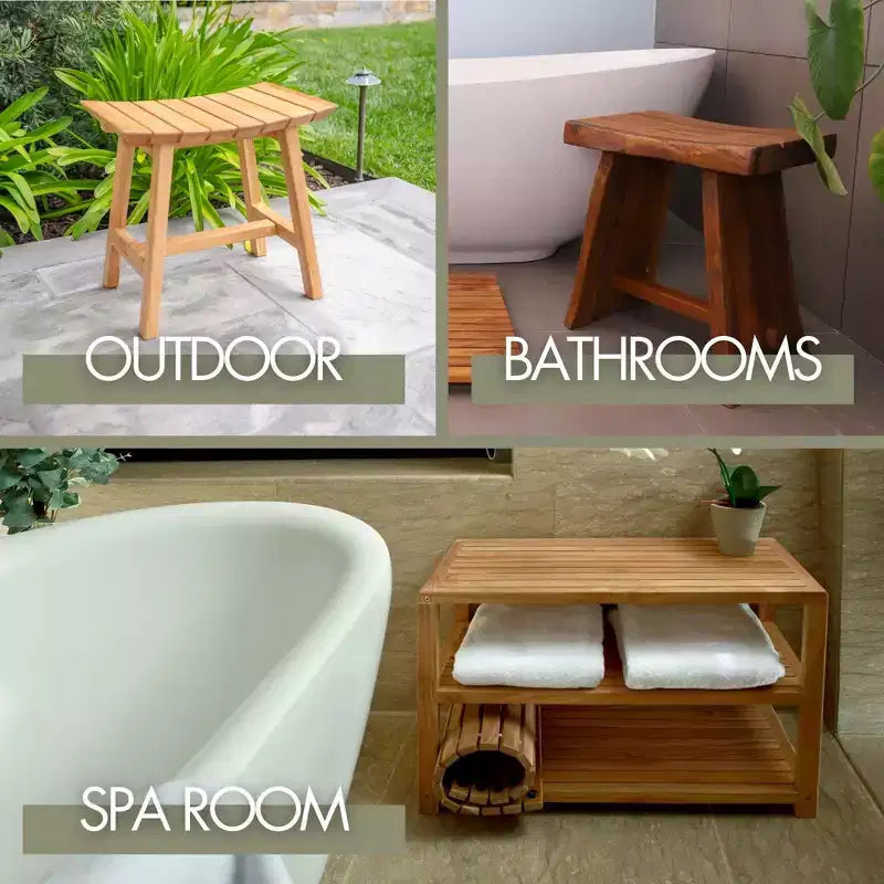 14 Natural Spa/Bathroom - Under Sink - Storage Bench - Beige